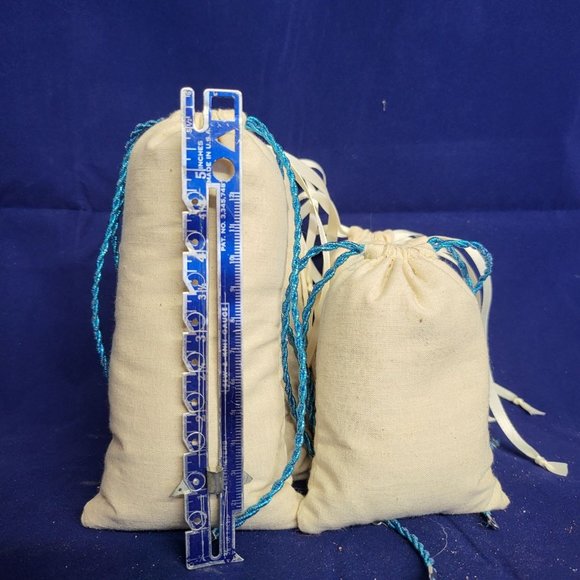 Lot of 6 Natural Muslin Fabric Cedar Sachet Drawsting Bags 1-2+ oz ea - Picture 4 of 7